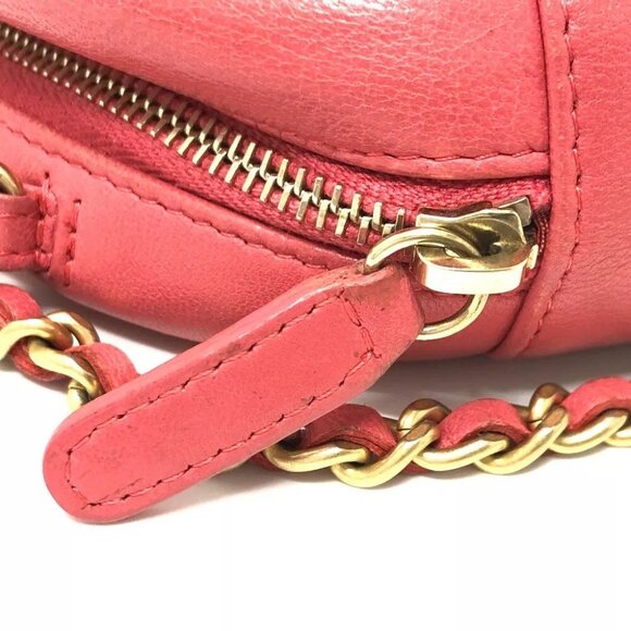 CHANEL CC Mark Matelasse mini round Chain Shoulder Bag Lambskin - Picture 11 of 12